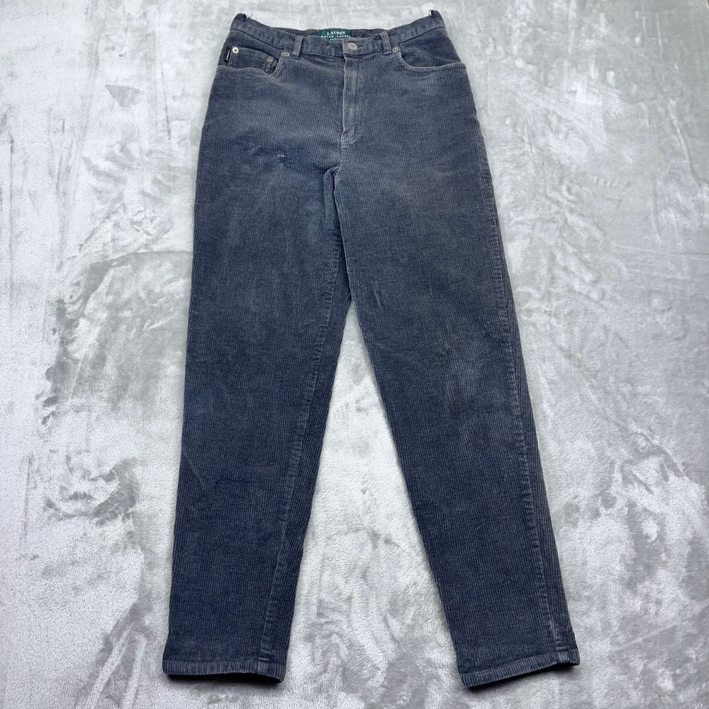 VTG Lauren Ralph Lauren Petite Corduroy Pant High Rise Straight Leg 6P Fits 25"